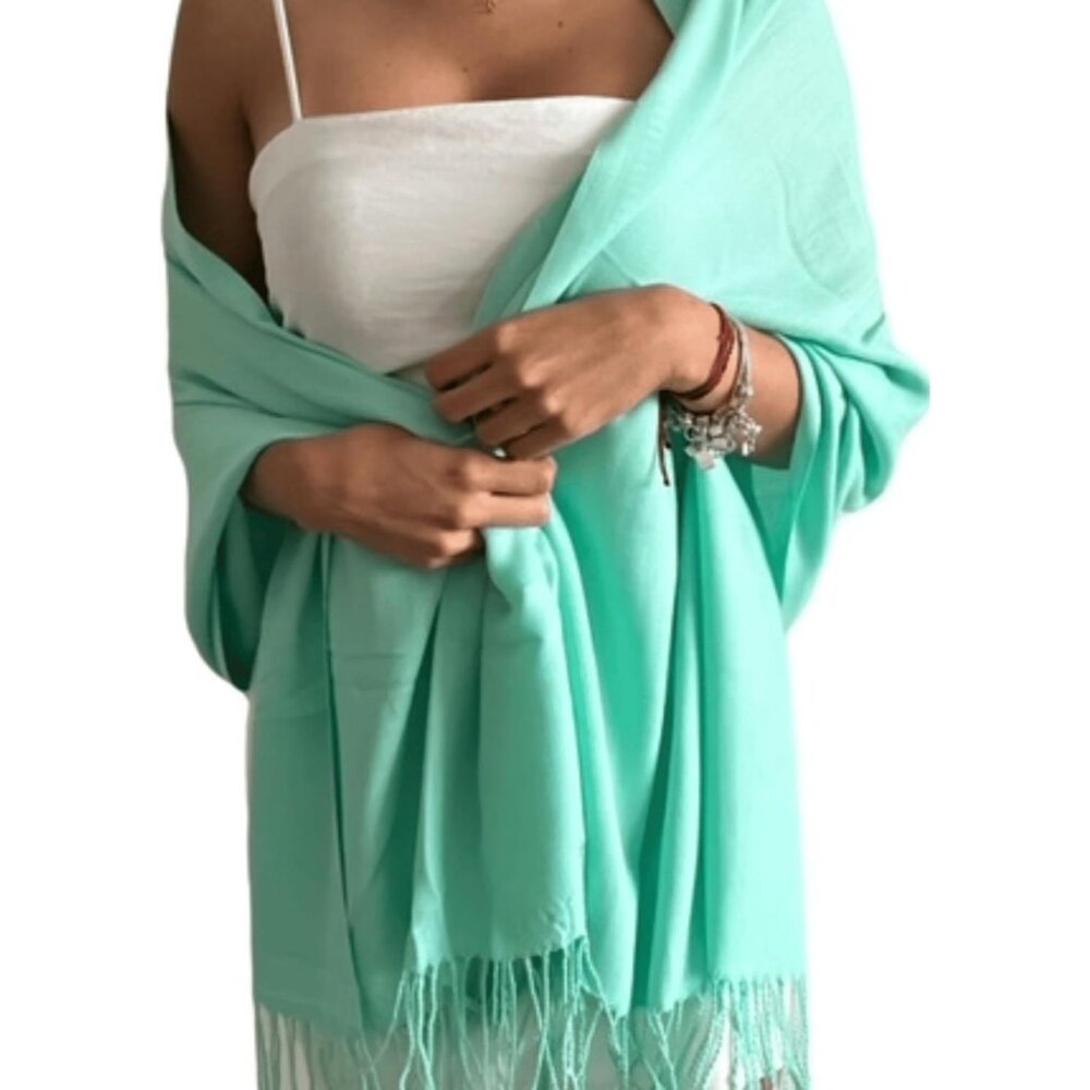 Pashmina Shawls Wraps for Women - Mint